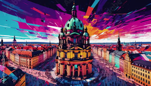 Dresden City Festival. historical cities. the ancient architecture of the city #822234548
