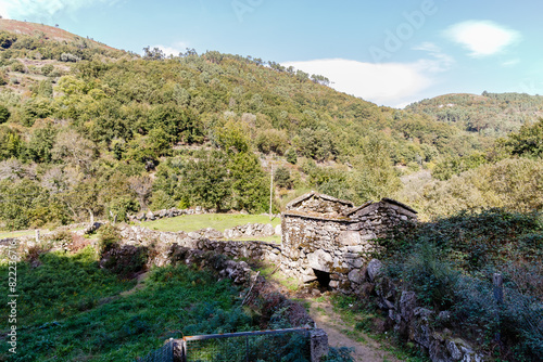 small stone construction in the Geres valley near Sistelo, Viana do Castelo, Portugal