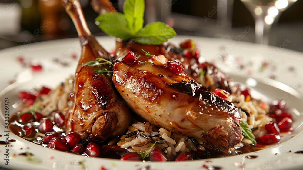 Beautiful gourmet dishes artfully plated. Perfect for culinary themes, showcasing fine dining, and gourmet cuisine. Beautiful gourmet dishes artfully plated. Perfect for culinary themes, showcasing fine dining, and gourmet cuisine.