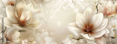 An elegant, floral background with intricate flower motifs and soft colors.