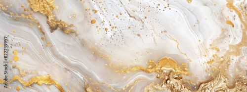 An elegant, gold and marble background with luxurious textures.