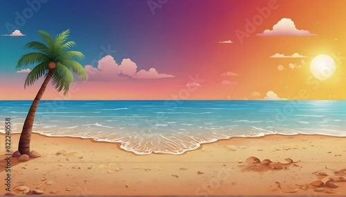 Gradient summer background for videocalls © Gaming