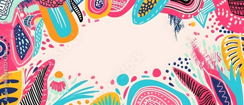 Vibrant Abstract Border Design for Hispanic Heritage Month Background