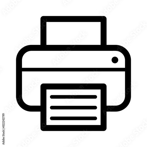 printer icon, simple vector design