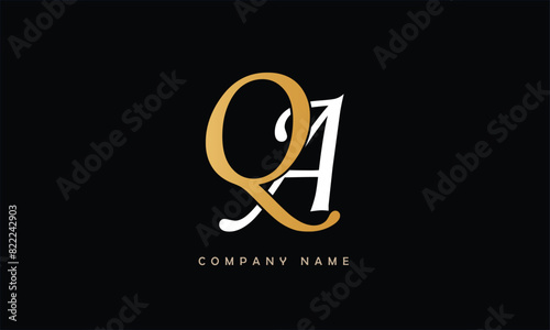 QA, AQ, Q, A Abstract Letters Logo Monogram