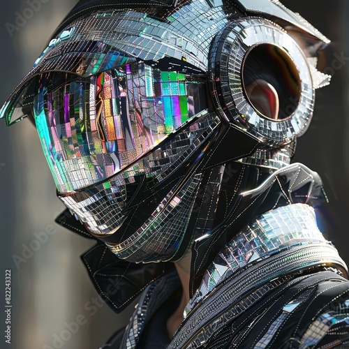 Futuristic fashion show, Avantgarde, Metallics, Digital Illustration