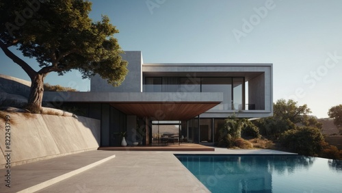 illustration of minimal modern house