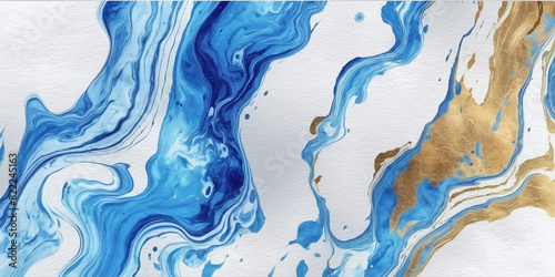 Artificial Marble Texture in White, Blue, and Gold