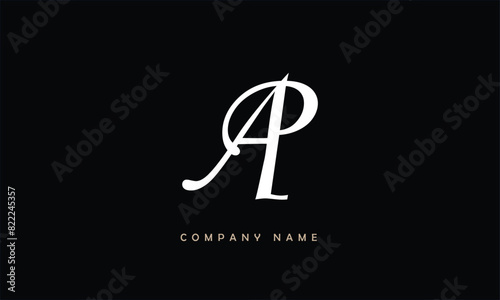 AP, PA, A, P Abstract Letters Logo Monogram