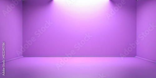 Empty Violet Room Mockup with Spotlighting