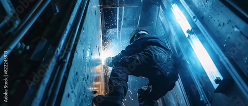 welder working in confined space
