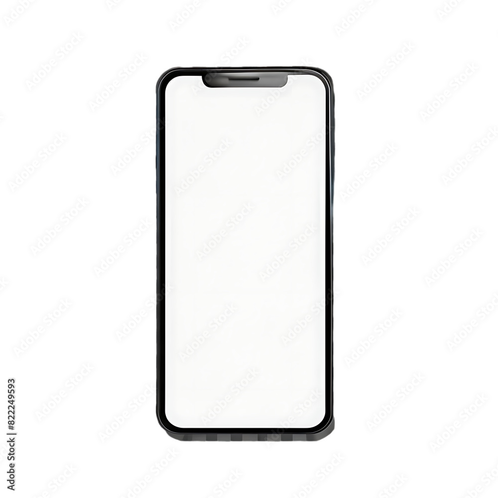 Modern smartphone, blank white screen, sleek black frame, minimalist design Modern smartphone, blank white screen, sleek black frame, minimalist design