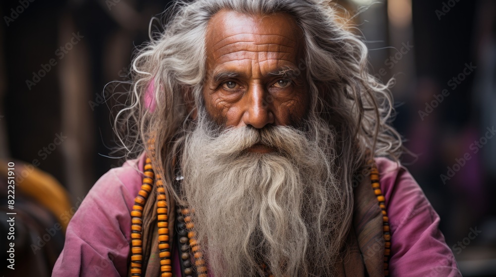 A close-up image focusing on a person from behind showcasing grey hair and a vibrant necklace A close-up image focusing on a person from behind showcasing grey hair and a vibrant necklace