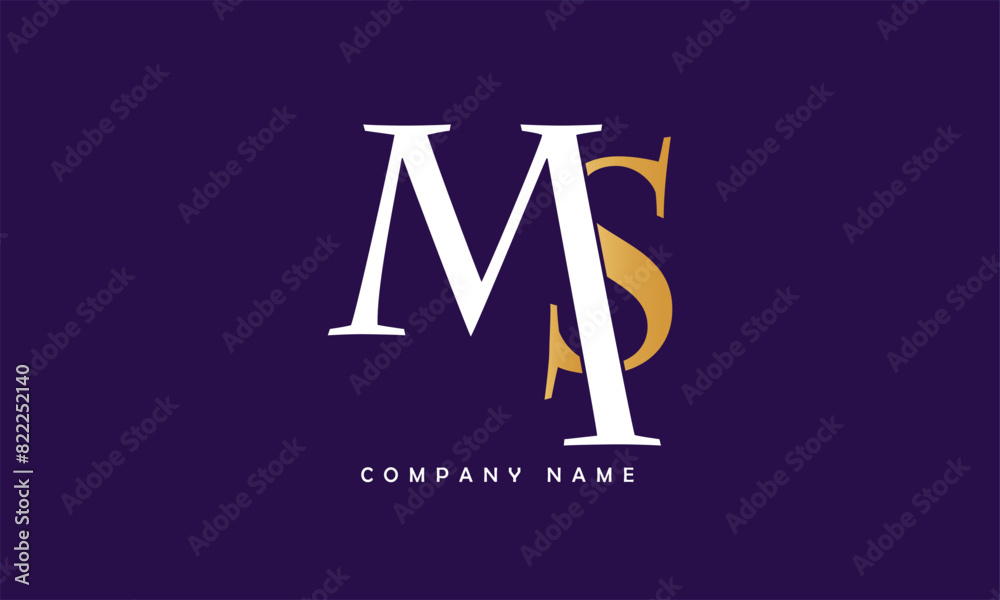 MS, SM, M, S Abstract Letters Logo Monogram MS, SM, M, S Abstract Letters Logo Monogram