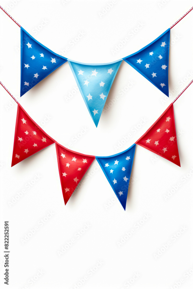 Red, white and blue bunting banner with stars on it. Red, white and blue bunting banner with stars on it.