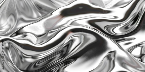 silver metal fluid glossy chrometexture background. shiny chrome texture with wavy pattern, Liquid metallic texture