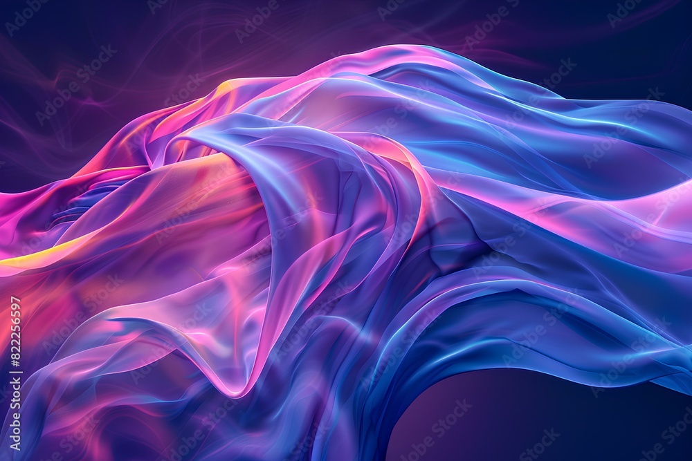 A close up of a colorful fabric on a black background A close up of a colorful fabric on a black background