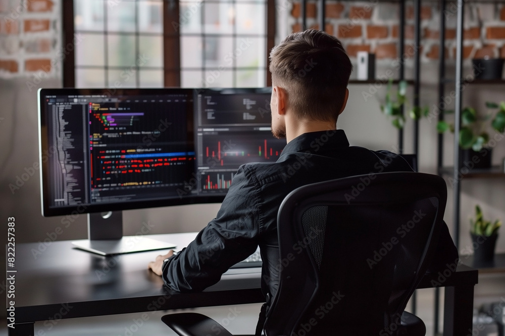 A virtual screen. Business strategy, data analysis technology, and financial growth idea. A virtual screen. Business strategy, data analysis technology, and financial growth idea.