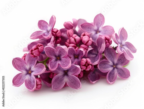 Beautiful close-up of vibrant purple lilac blossoms with delicate petals  perfect for nature and floral-themed designs and backgrounds.