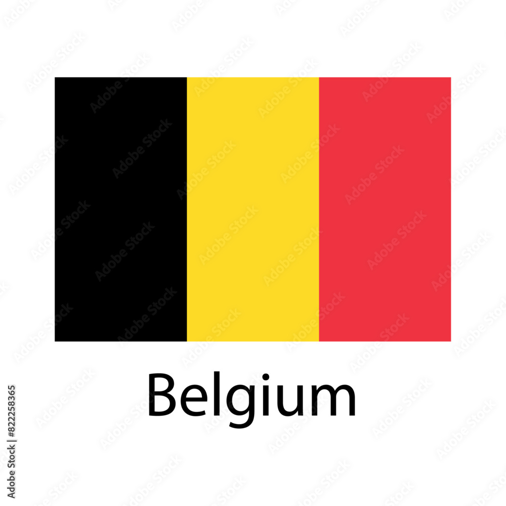 Fototapeta premium Flag of Belgium 2:3