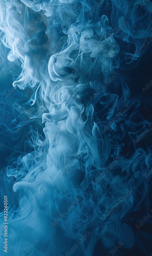 Fototapeta premium Blue Abstract Smoke And Mirrors,Photorealistic HD