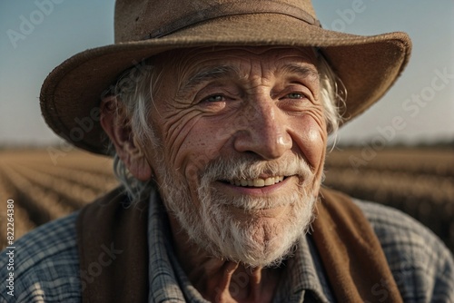 Close-up Portrait of an Elderly Person in a Hat
