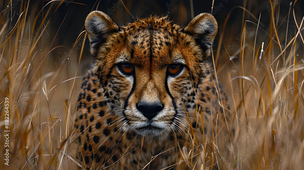Obraz premium Cheetah on the Prowl A Master Hunter in the African Grasslands