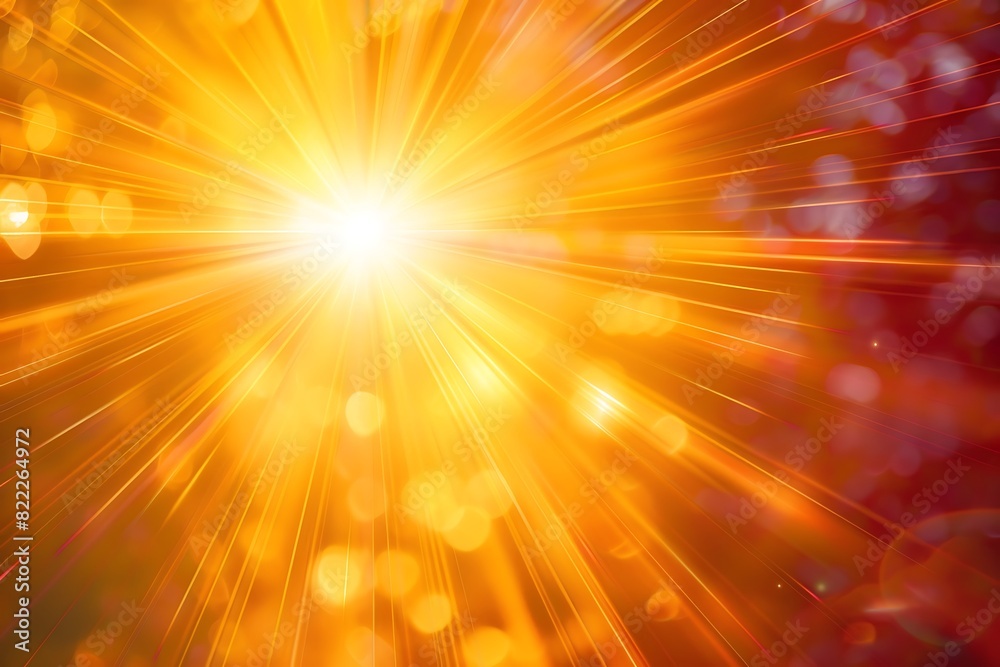 Asymmetric yellow light burst, abstract beautiful rays of lights on dark orange background Asymmetric yellow light burst, abstract beautiful rays of lights on dark orange background
