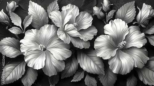 Delicate Monochrome Blossoms Exuding Timeless Elegance and Serene Beauty