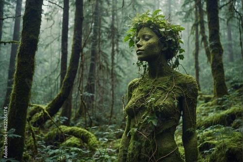 Forest Nymph: The Fusion of Nature and Art