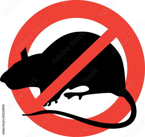 No Rat Mouse Mice Sign Warning Animal photo