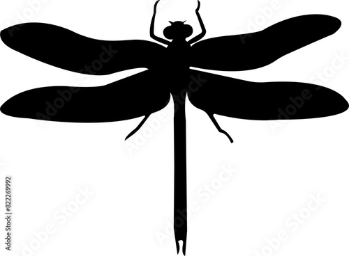 Dragonfly Silhouette Animal Png photo