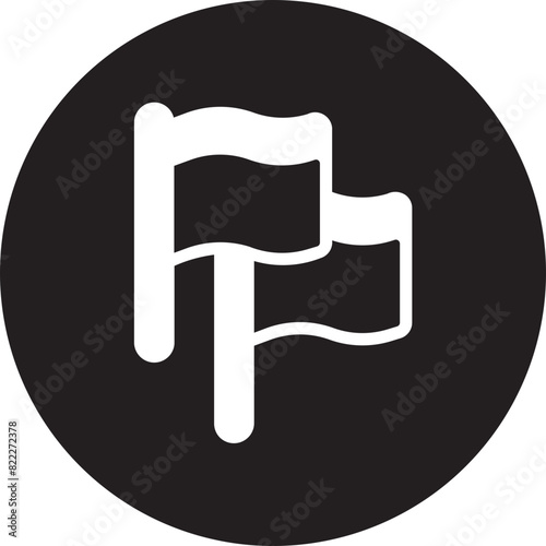 referee flag glyph icon