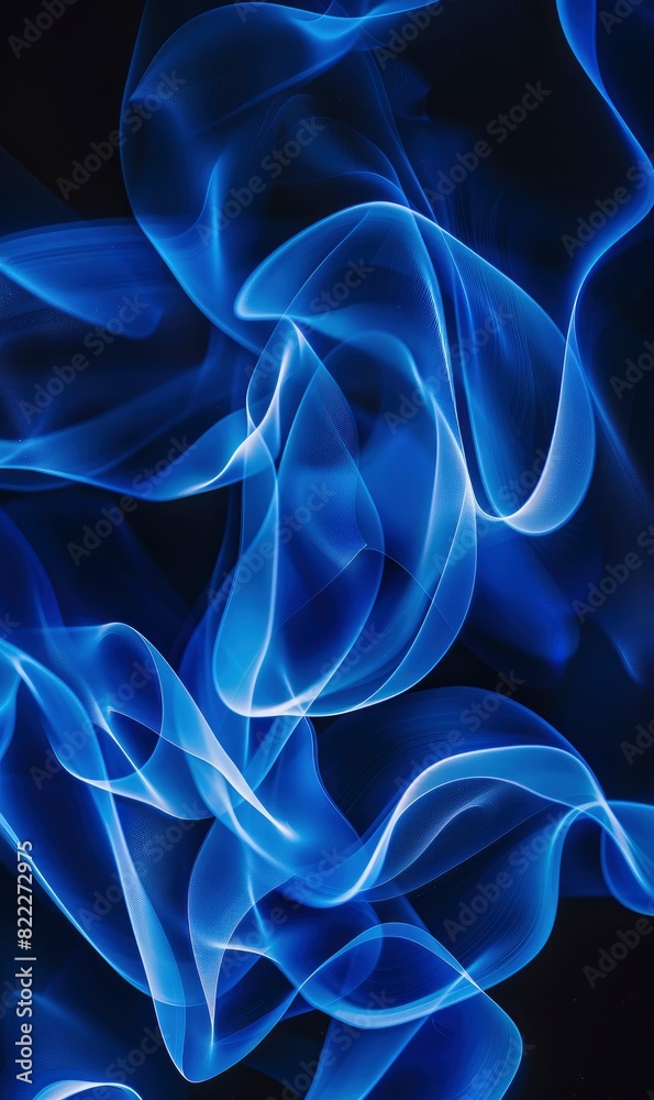 Obraz premium Blue Abstract Techno Lines,Photorealistic HD