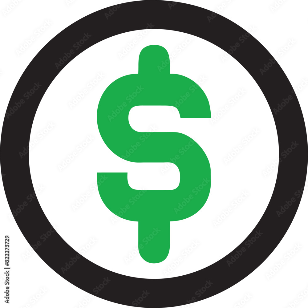 generate a dollar sign icon with a vibrant green color, circular shape, and a sleek modern design, generate a dollar sign icon with a vibrant green color, circular shape, and a sleek modern design,