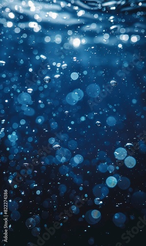 Blue Abstract Underwater Scene,Photorealistic HD