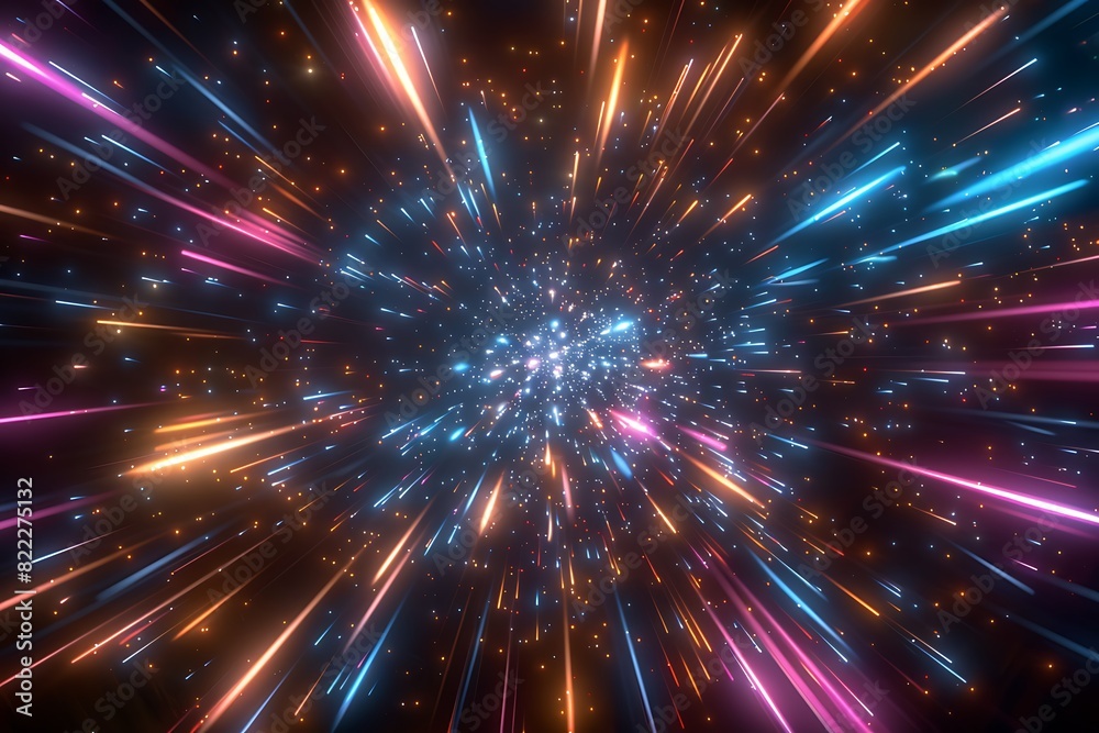 Lightspeed time travel background showcasing a fast journey through star galaxies and cosmos exploration. Lightspeed time travel background showcasing a fast journey through star galaxies and cosmos exploration.