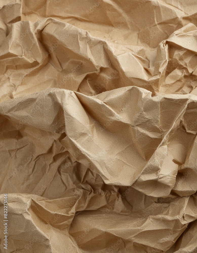 Authentic Vibe: Crumpled Brown Paper Background Authentic Vibe: Crumpled Brown Paper Background