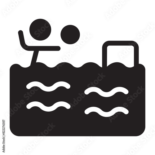 water polo glyph icon