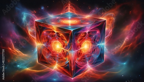 Artistic metatron's cube photo