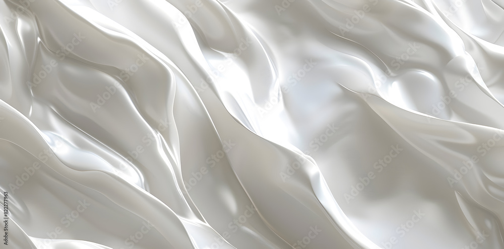 Fototapeta premium 3d liquid milk wavy texture background