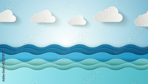 바다 강 하늘 풍경 지평선 PPT 프레젠테이션 백터이미지 photo