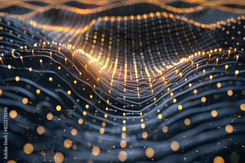 Fototapeta Naklejka Na Ścianę i Meble -  Digital representation of quantum algorithms in action