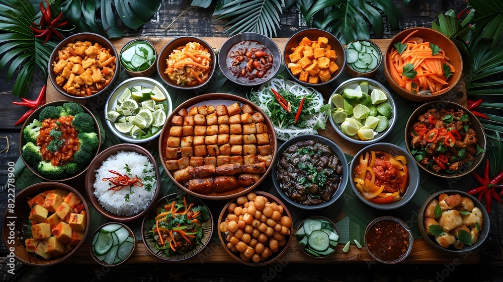 Vibrant Global Feast A Tempting Array of Exotic Dishes from Diverse Cultures Vibrant Global Feast A Tempting Array of Exotic Dishes from Diverse Cultures