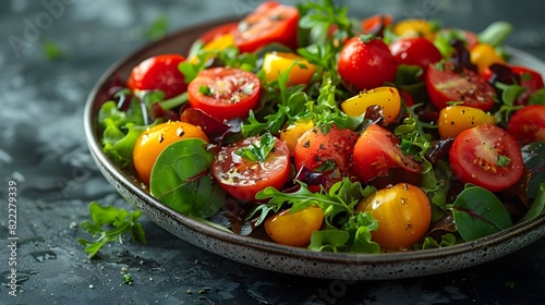 Vibrant Salad Brimming with Fresh Crisp Ingredients A Nutritious and Delightful Dietary Choice