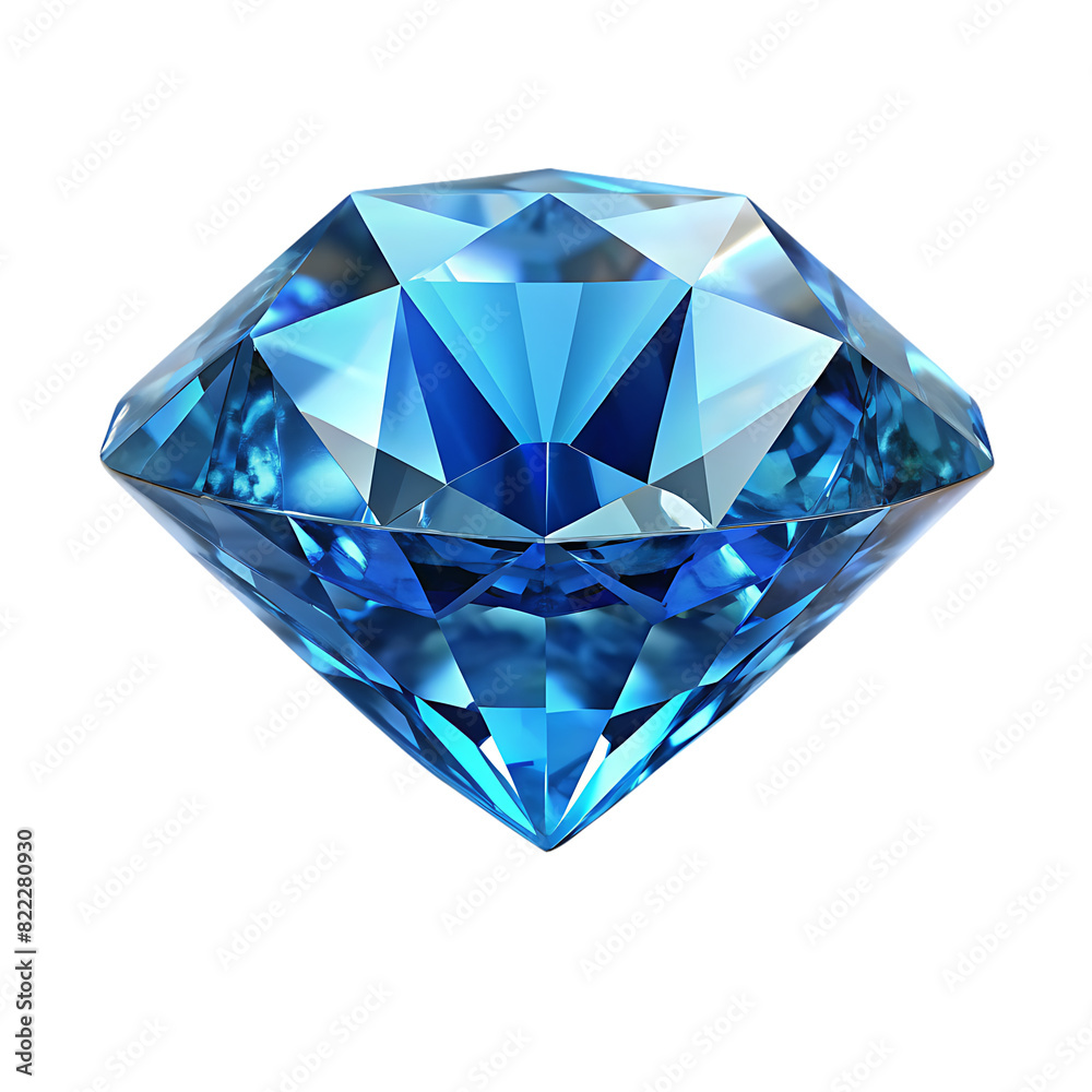 Blue Diamond on white background. AI GENERATED Blue Diamond on white background. AI GENERATED