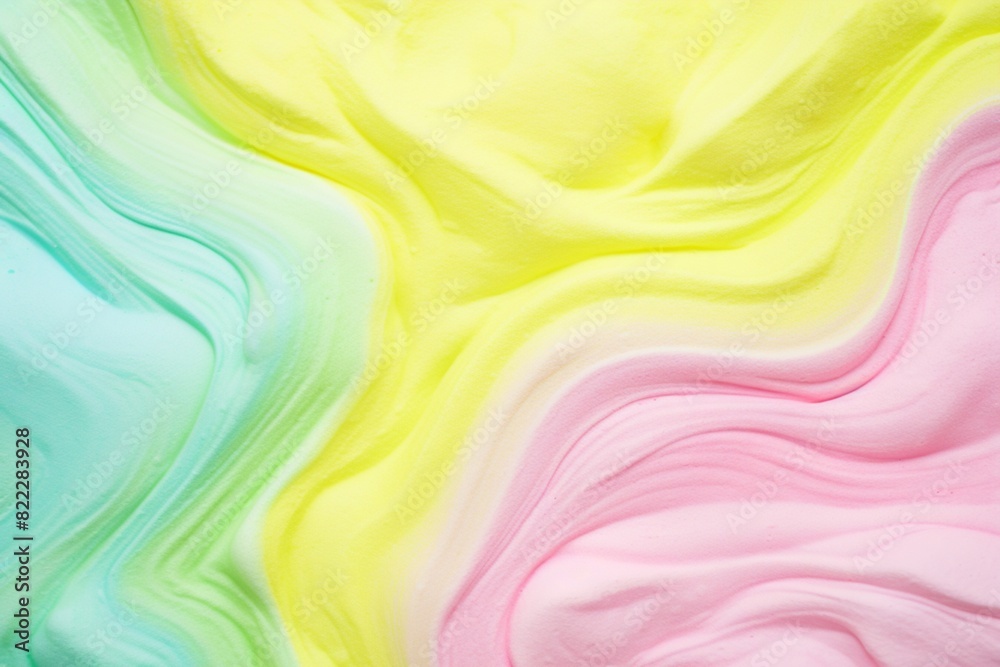 Smooth abstract waves in green, yellow and pink pastel colors Smooth abstract waves in green, yellow and pink pastel colors