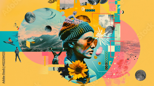 Collage that showcases friends engaging in their favorite hobbies and activities