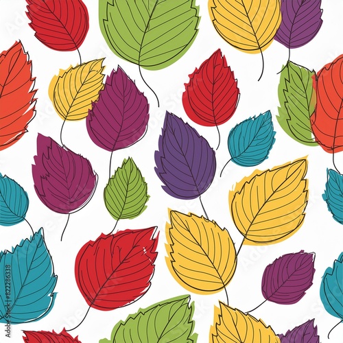 seamless pattern with autumn leaves