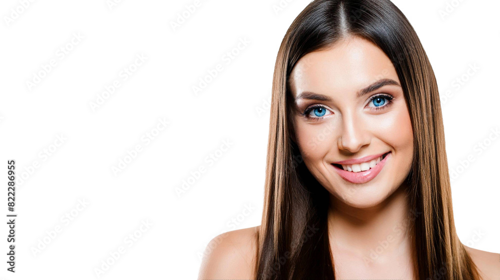 Young woman with beautiful smile isolated on white background Young woman with beautiful smile isolated on white background